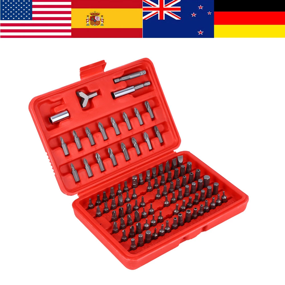 100pcs/Box Assorted Screwdriver Bit Set Hand Tools Screw Driver Drill Bits Tamperproof Security Torx Hex Bit Repair Tools Kit
100pcs/Box Assorted Screwdriver Bit Set Hand Tools Screw Driver Drill Bits Tamperproof Security Torx Hex Bit Repair Tools Kit