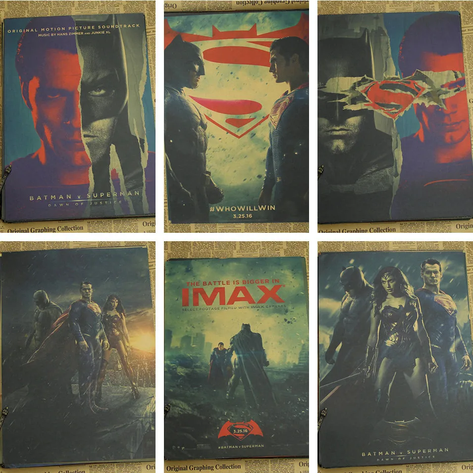 Vintage Superheroes DC Batman vs Superman Comics Poster Retro Kraft Paper Bar Cafe Home Decor Wall Sticker 21*30CM
Vintage Superheroes DC Batman vs Superman Comics Poster Retro Kraft Paper Bar Cafe Home Decor Wall Sticker 21*30CM