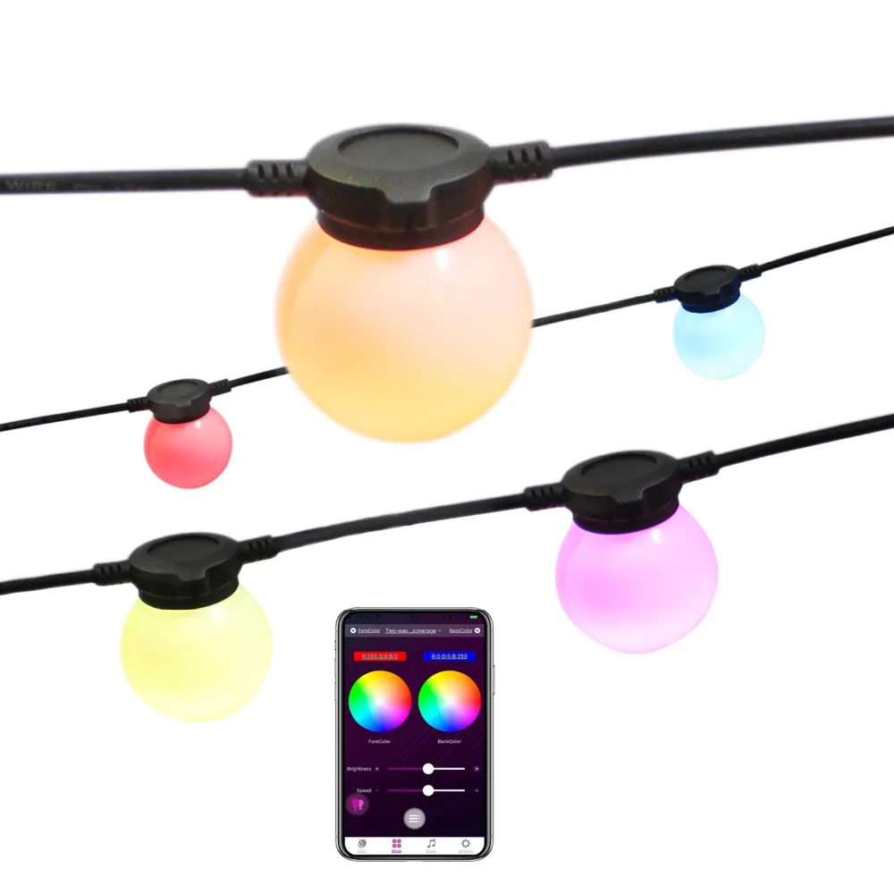 DIY Smart LED String Light DC5V 10M Digital Color Changeable IP54 Waterproof Music/APP/Voice/Remote Control Outdoor String Light
DIY Smart LED String Light DC5V 10M Digital Color Changeable IP54 Waterproof Music/APP/Voice/Remote Control Outdoor String Light