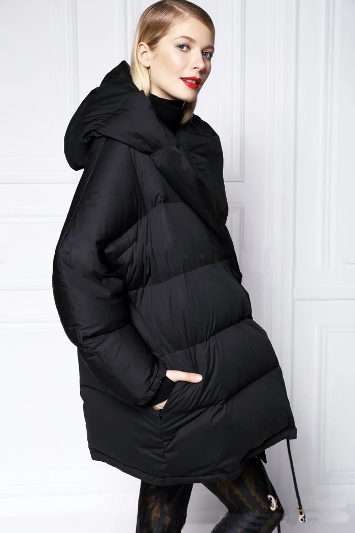 Plus size loose fit long thickening warm hooded down jacket women European American long winter down coat 2018 autumn winter
Plus size loose fit long thickening warm hooded down jacket women European American long winter down coat 2018 autumn winter