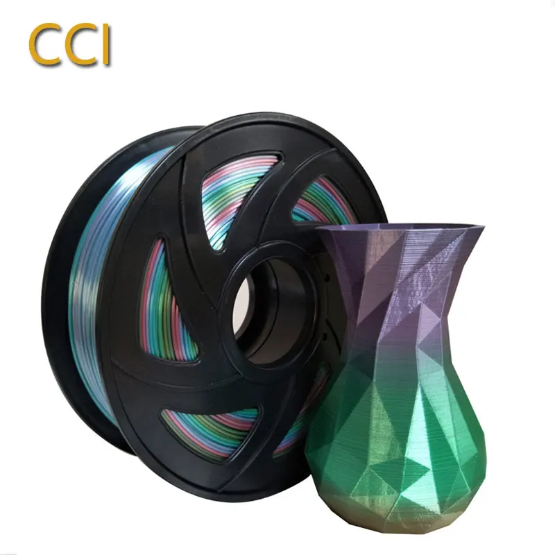 3D printer PLA filament Rainbow Multicolor 1.75mm 1KG Printing materials gradually changing color PLA Filament
3D printer PLA filament Rainbow Multicolor 1.75mm 1KG Printing materials gradually changing color PLA Filament