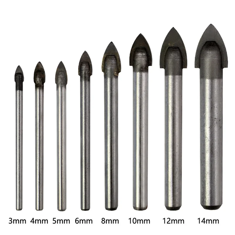 3-14mm Triangle Tip Glass Drill Bit Tool Set Carbide Tipped Spear Head countersink bit for metal Marble Tile hole saw Power Tool
3-14mm Triangle Tip Glass Drill Bit Tool Set Carbide Tipped Spear Head countersink bit for metal Marble Tile hole saw Power Tool