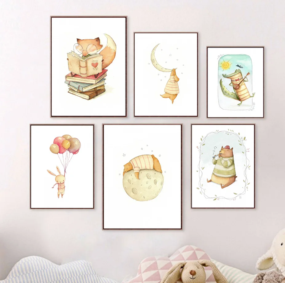 Crocodile Fox Rabbit Bear Nursery Art Prints Nordic Posters And Prints Wall Art Canvas Painting Wall Pictures Kids Room Decor
Crocodile Fox Rabbit Bear Nursery Art Prints Nordic Posters And Prints Wall Art Canvas Painting Wall Pictures Kids Room Decor