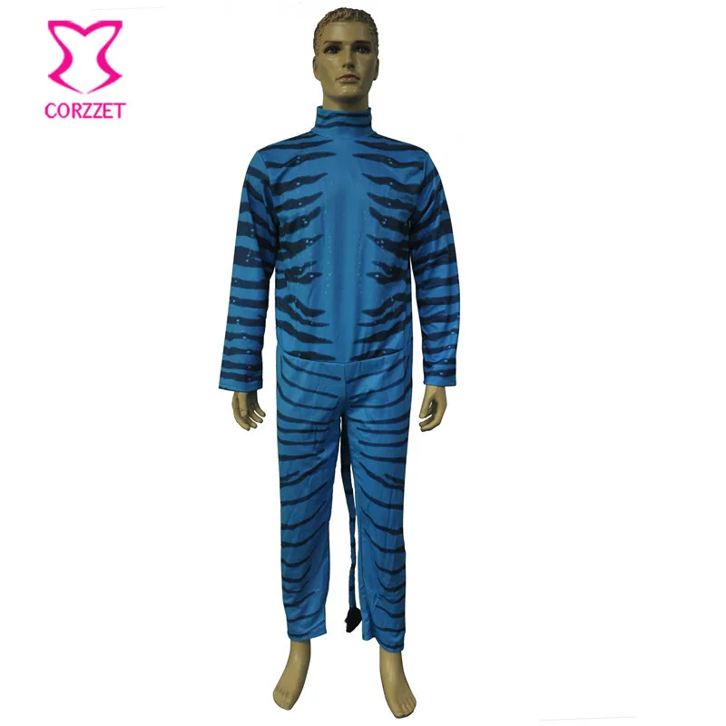 Plus 6XL/7XLBlue Stripe Long Seelves Cosplay Catsuit Zentai Men's Costumes Jumpsuits With Tail For Halloween Outfits With Zipper
Plus 6XL/7XLBlue Stripe Long Seelves Cosplay Catsuit Zentai Men's Costumes Jumpsuits With Tail For Halloween Outfits With Zipper