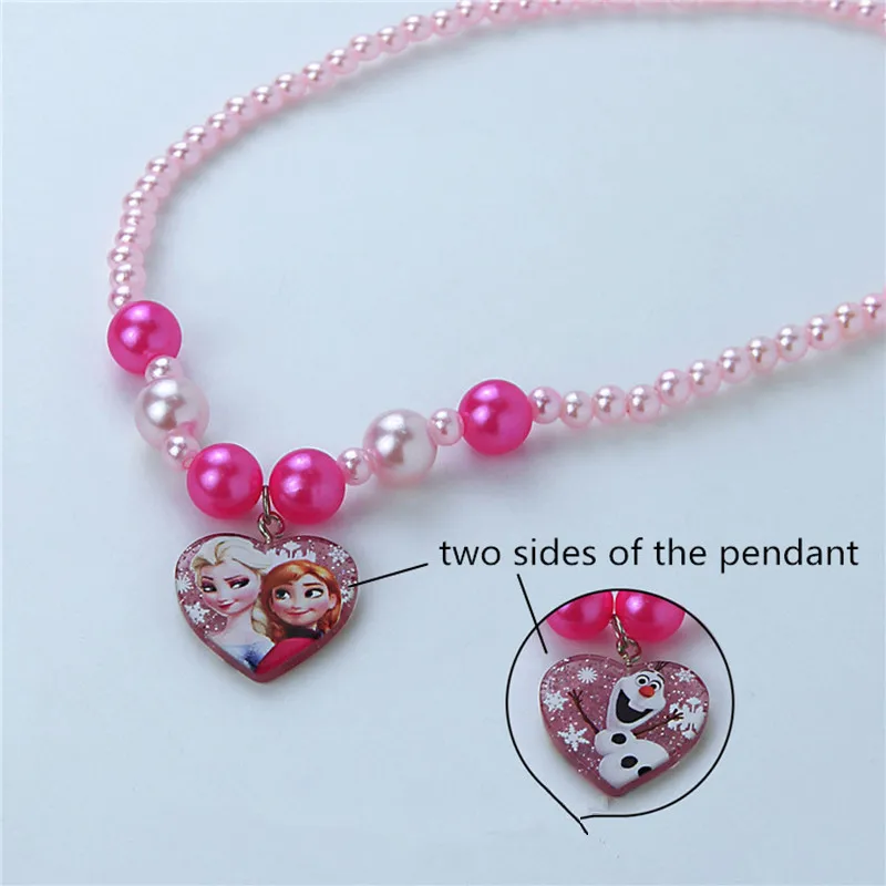 1Pcs Cartoon Princess Anna Elsa Pendant Necklace Heart-shaped Girls Kids Jewelry Children Party birthday Gift pearl necklace
1Pcs Cartoon Princess Anna Elsa Pendant Necklace Heart-shaped Girls Kids Jewelry Children Party birthday Gift pearl necklace