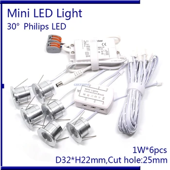D32XH22MM 1W LED Downlight Dimmable LED Cabinet Light Nature White Warm White AC110-240V 6pcs/set With Driver ,Cable ,Connector
D32XH22MM 1W LED Downlight Dimmable LED Cabinet Light Nature White Warm White AC110-240V 6pcs/set With Driver ,Cable ,Connector
