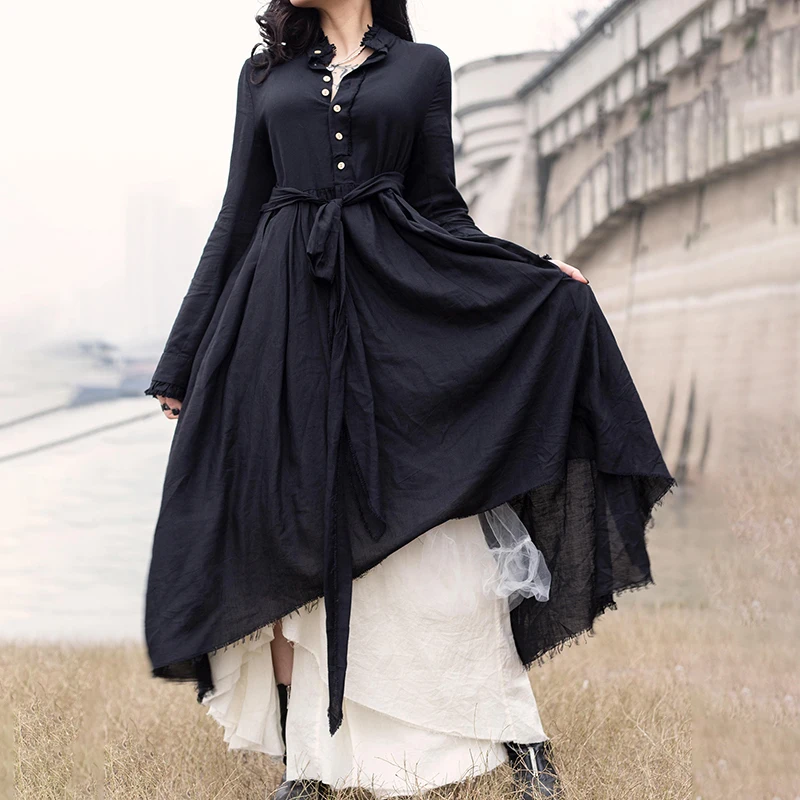 2019 New Spring Summer Lapel Long Sleeve Black Loose Hem Irregular Pleated Bandage Two Piece Dress Women Fashion JR474
2019 New Spring Summer Lapel Long Sleeve Black Loose Hem Irregular Pleated Bandage Two Piece Dress Women Fashion JR474