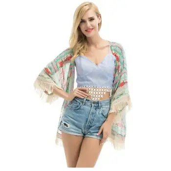 2019 Women Floral Shirt Ladies Fringed Tassel Shawl Cape Beach Loose Tops Blouse Beach Wear Holiday Women Clothes
2019 Women Floral Shirt Ladies Fringed Tassel Shawl Cape Beach Loose Tops Blouse Beach Wear Holiday Women Clothes
