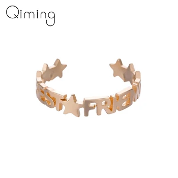Little Star BEST FRIEND Rings For Women Adjustable Open Cute Gold Jewelry Ladies Girls Party Birthday Gift Finger Rings
Little Star BEST FRIEND Rings For Women Adjustable Open Cute Gold Jewelry Ladies Girls Party Birthday Gift Finger Rings