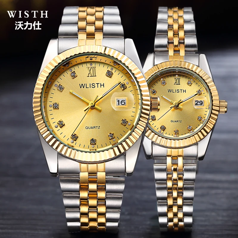 WLISTH Brand Man Quartz Watch Men's Women Couple Watches Gold Clock relogio masculino feminino relojes para hombre reloj mujer
WLISTH Brand Man Quartz Watch Men's Women Couple Watches Gold Clock relogio masculino feminino relojes para hombre reloj mujer
