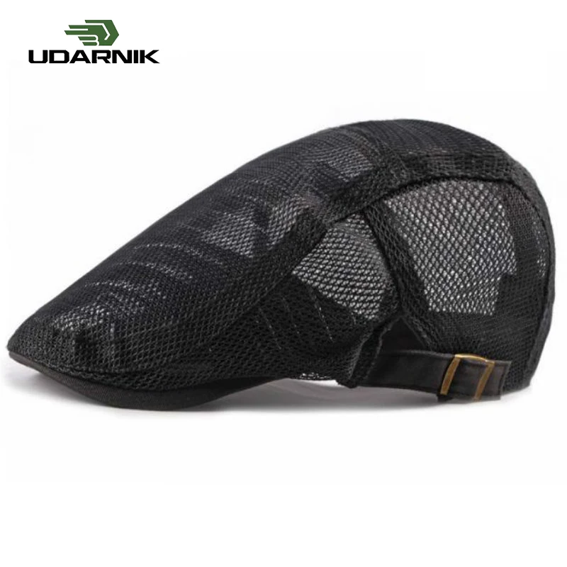 Berets Sun Visors Hat Flat Cap Peaked Men's Summer Hat Briefcase Hat Adjustable Breathable Beret Knit Caps High Quality 235-045
Berets Sun Visors Hat Flat Cap Peaked Men's Summer Hat Briefcase Hat Adjustable Breathable Beret Knit Caps High Quality 235-045