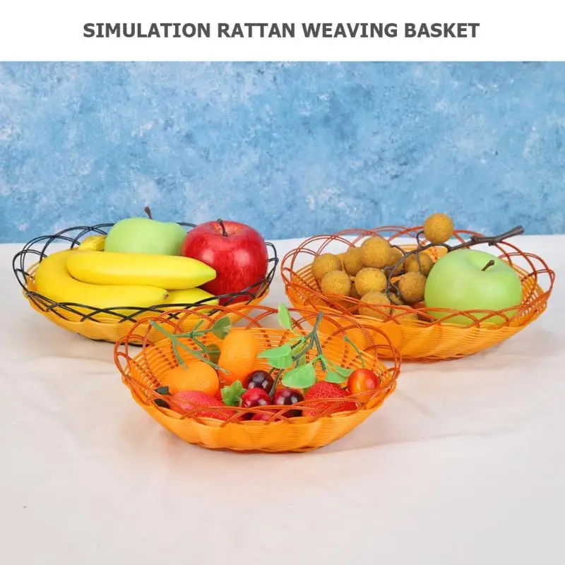 Two-line Oval Wire Imitation Rattan Basket Vegetable And Fruit Food Basket (Please Note The PE Bag Independent Sealing Package)
Two-line Oval Wire Imitation Rattan Basket Vegetable And Fruit Food Basket (Please Note The PE Bag Independent Sealing Package)