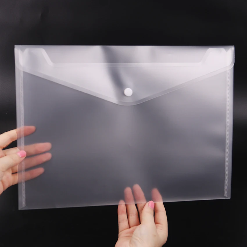 1PC Office A4 File Bag Transparent Plastic Thicken Button Closure Folder Filing Products Office School Supplies
1PC Office A4 File Bag Transparent Plastic Thicken Button Closure Folder Filing Products Office School Supplies