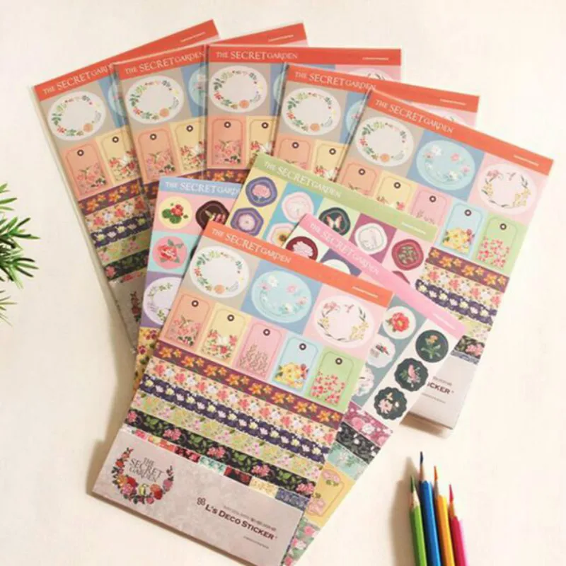 4 sheets/pack new Hot sale DIY Cute Kawaii Secret Garden Decor Stickers Lovely Flower Sticker For Scrapbooking gift
4 sheets/pack new Hot sale DIY Cute Kawaii Secret Garden Decor Stickers Lovely Flower Sticker For Scrapbooking gift