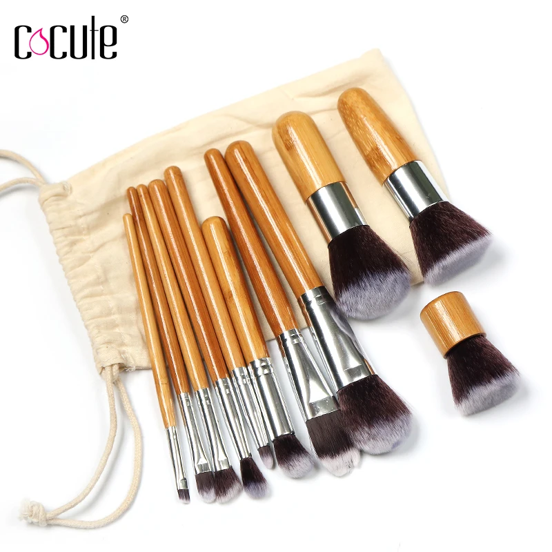 Cocute 11pcs/set Bamboo Handle Makeup Brushes Eye Face Powder Blush Concealer Brushes Cosmetic Kit Set With Cloth Bag
Cocute 11pcs/set Bamboo Handle Makeup Brushes Eye Face Powder Blush Concealer Brushes Cosmetic Kit Set With Cloth Bag