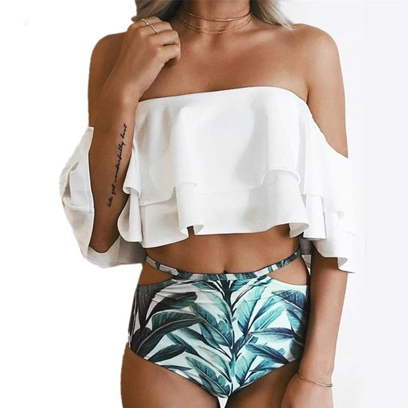 VIEUNSTA 2018 Sexy High Waist Swimsuit Bikinis Women Swimwear Ruffle Vintage Bandeau Striped Bottom Bikini Set Bathing Suits
VIEUNSTA 2018 Sexy High Waist Swimsuit Bikinis Women Swimwear Ruffle Vintage Bandeau Striped Bottom Bikini Set Bathing Suits
