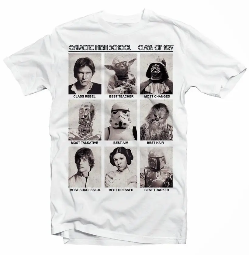 Funny Star Wars Galactic Class of 1977 Yoda Jedi Solo Skywalker Luke T-shirt Fashion Tees
Funny Star Wars Galactic Class of 1977 Yoda Jedi Solo Skywalker Luke T-shirt Fashion Tees