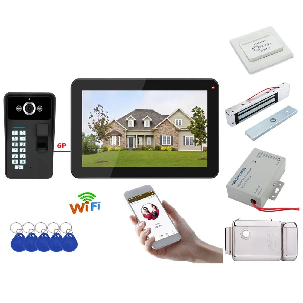 Home set 9 inch LCD Wireless Wifi Fingerprint RFID Password Video Door Phone Doorbell Intercom Entry System +Electric Lock
Home set 9 inch LCD Wireless Wifi Fingerprint RFID Password Video Door Phone Doorbell Intercom Entry System +Electric Lock