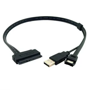 Jimier CY кабель 2 5 "дюймовый жесткий диск SATA 22Pin Esata Data + с питанием от USB 50 см |