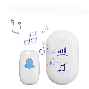 2 Pcs Wireless LED Doorbell with Remote Control 35 Tunes White Home Security Use Smart Door Bell
2 Pcs Wireless LED Doorbell with Remote Control 35 Tunes White Home Security Use Smart Door Bell