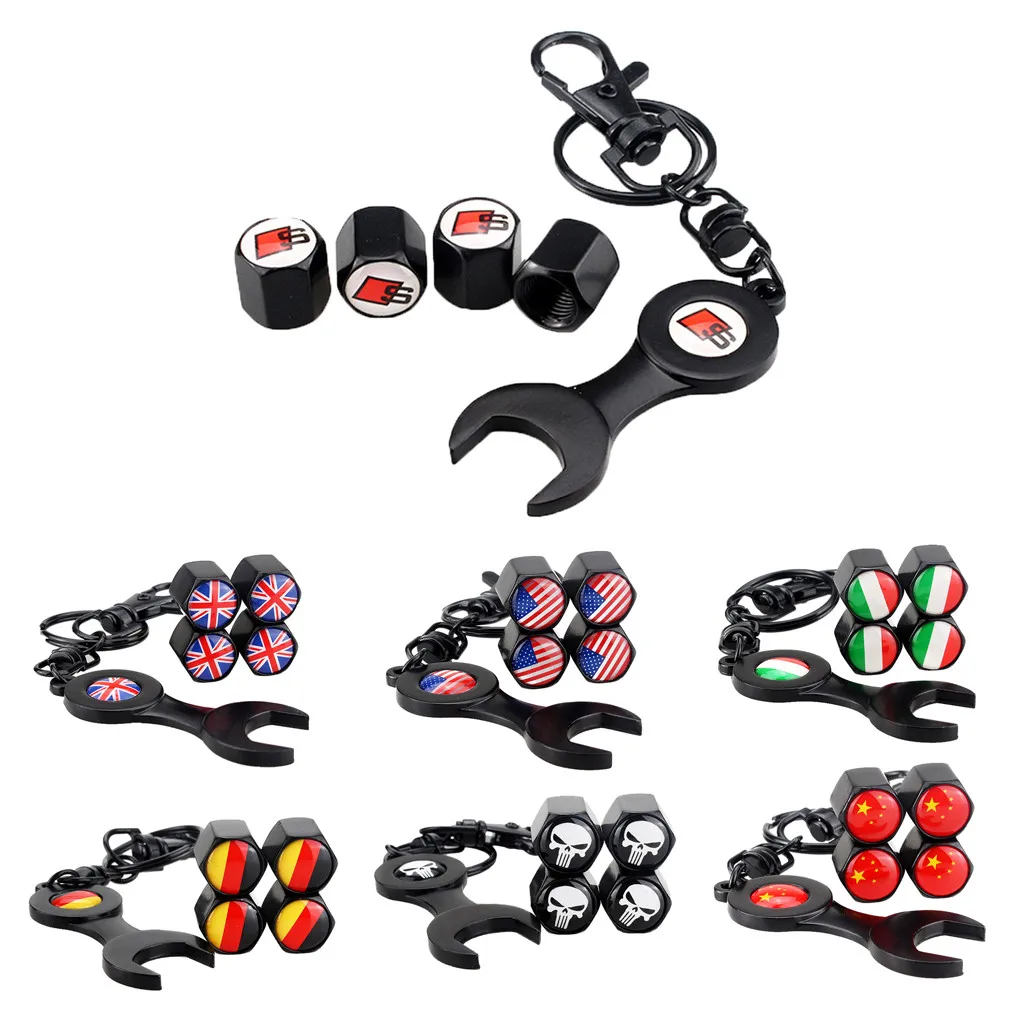 5Pcs/Set Anti-theft flag Auto Car Wheel Tire Air Valve Caps With Wrench Keychain Zinc Alloy Stem Dust Cover Decoration #M
5Pcs/Set Anti-theft flag Auto Car Wheel Tire Air Valve Caps With Wrench Keychain Zinc Alloy Stem Dust Cover Decoration #M
