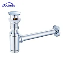 Bathroom Basin Bottle Trap Pop Up Drain Stopper with Overflow,Sink Drain Kit Siphon Waste P-TRAP Drain Chrome
