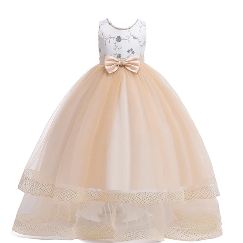 Summer Kids Lace Voile Long Dress Girls Wedding Flower Girl Dress Beaded Embroidered Bow Princess Dress Party Teenagers Clothes
Summer Kids Lace Voile Long Dress Girls Wedding Flower Girl Dress Beaded Embroidered Bow Princess Dress Party Teenagers Clothes