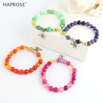 100% Natural Agate Bracelet 8mm Creative Jewelry Woman Bracelet Rose Red Purple Gemstone Agate Couple Bracelet Elephant Pendant
100% Natural Agate Bracelet 8mm Creative Jewelry Woman Bracelet Rose Red Purple Gemstone Agate Couple Bracelet Elephant Pendant