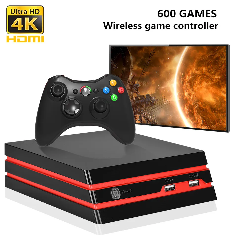 4K HDMI Video Game Console With Wireless Controller Built in 600 Classic Games 64 bit Family TV Retro Game Console
4K HDMI Video Game Console With Wireless Controller Built in 600 Classic Games 64 bit Family TV Retro Game Console