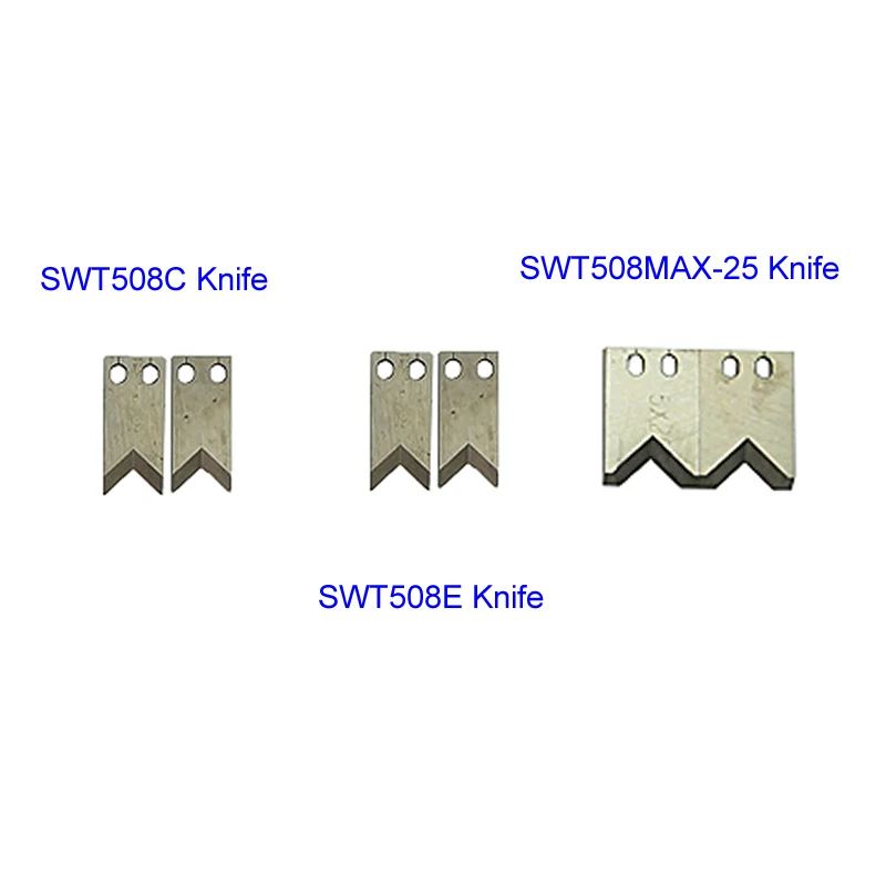 2pcs/set Steel Knife Blade for SWT508C SWT508E SWT508MAX-25 SWT508SDB SWT508-NX2 Wire Stripping Peeling Cutting Machine
2pcs/set Steel Knife Blade for SWT508C SWT508E SWT508MAX-25 SWT508SDB SWT508-NX2 Wire Stripping Peeling Cutting Machine