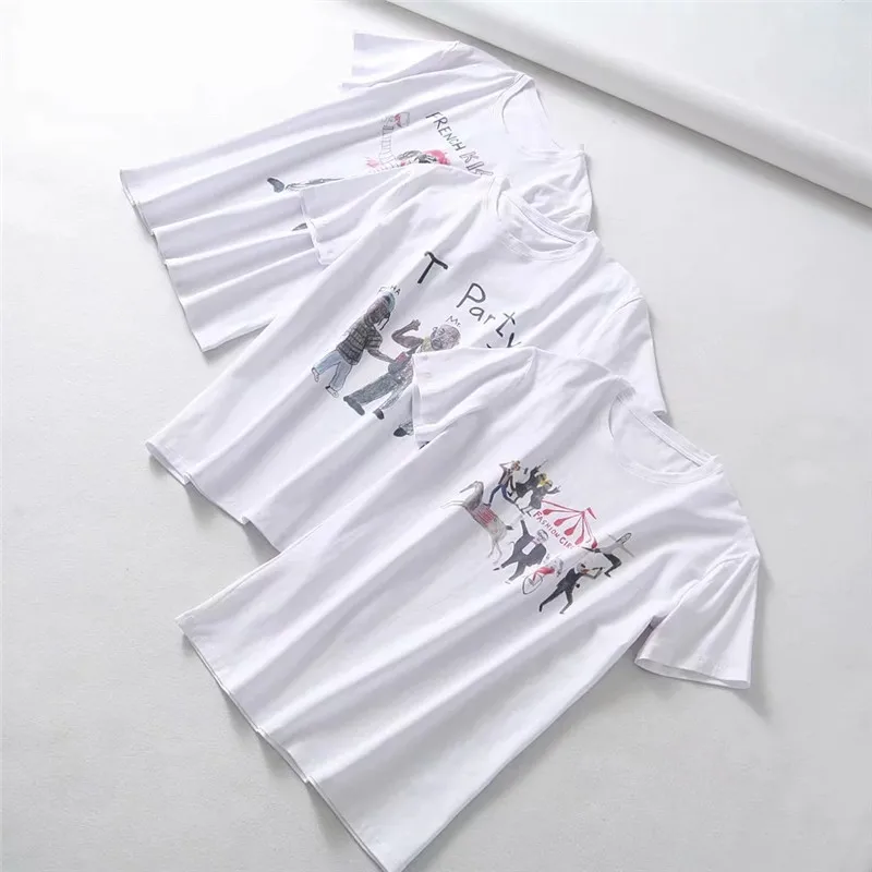 Summer Cool cartoon Spray print Fun graffiti T shirt O-neck loose Short Sleeve Cotton white Tops Tees Men&Women Shirt
Summer Cool cartoon Spray print Fun graffiti T shirt O-neck loose Short Sleeve Cotton white Tops Tees Men&Women Shirt