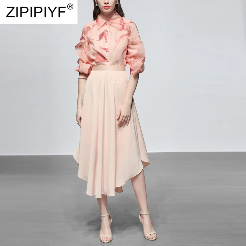 Original Zipipiyf Spring Chic 2pcs sets Floral Printed Ruffles Shirt Blouse and Irregular Big Hem Skirt Runway Fashion C2003
Original Zipipiyf Spring Chic 2pcs sets Floral Printed Ruffles Shirt Blouse and Irregular Big Hem Skirt Runway Fashion C2003
