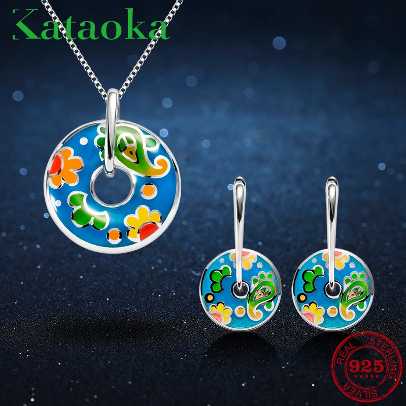 Authentic 925 Sterling Silver Blue Colorful Enamel Flower Studs Earrings Pendant Jewelry Set For Women Necklace Fashion Jewelry
Authentic 925 Sterling Silver Blue Colorful Enamel Flower Studs Earrings Pendant Jewelry Set For Women Necklace Fashion Jewelry