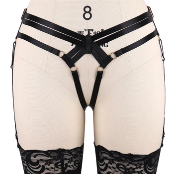 Goth Harajuku Womens Fashion Sexy Body Harness Black Elastic Adjust Strappy Bondage Cage Waist Briefs Fetish Exotic Apparel Wear
Goth Harajuku Womens Fashion Sexy Body Harness Black Elastic Adjust Strappy Bondage Cage Waist Briefs Fetish Exotic Apparel Wear