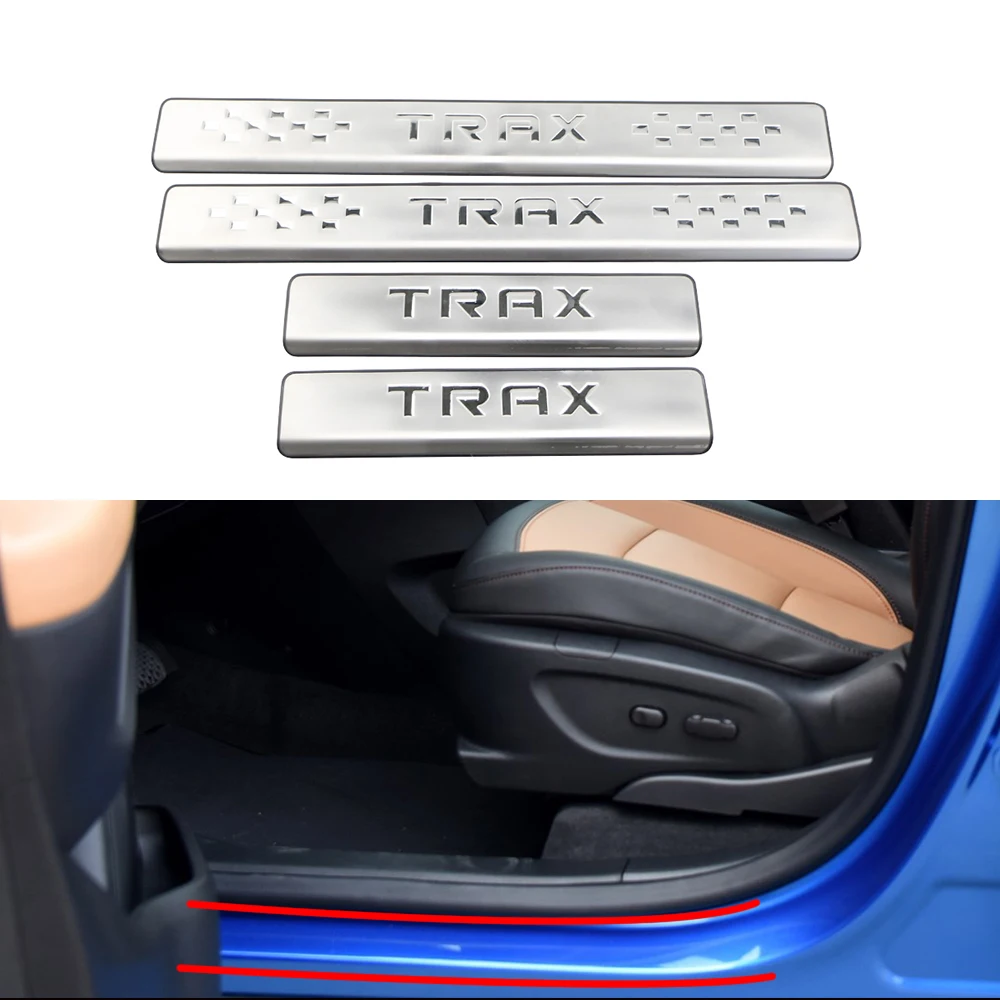 Stainless Steel Car Door Scuff Plate Doors Sill Plates for Chevrolet Trax 2014 2015 2016 2017 2018 Car-Styling Accessories
Stainless Steel Car Door Scuff Plate Doors Sill Plates for Chevrolet Trax 2014 2015 2016 2017 2018 Car-Styling Accessories
