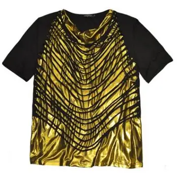 2019 Summer new men fashion T-shirt personality hip hop show performance short sleeve patchwork male tee shirts
2019 Summer new men fashion T-shirt personality hip hop show performance short sleeve patchwork male tee shirts