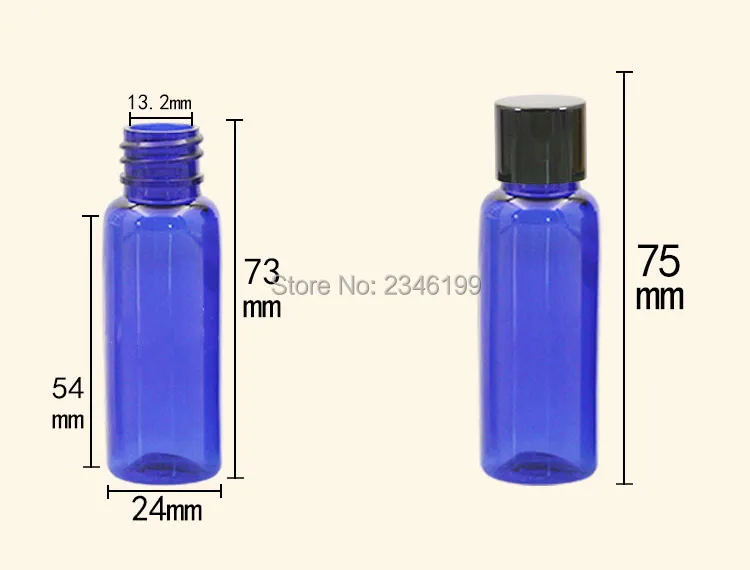 20ml Plastic Bottle Aluminum Cover Container Transparent Empty Plastic Bottle Cosmetic Container Rotating Cover Bottle 20ml (2)