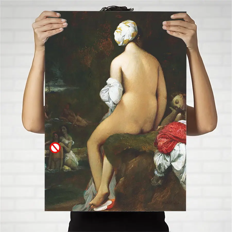 

Home Decoration Print Canvas Art Wall Pictures Poster Canvas Printings Paintings French Jean-Auguste-Dominique ingres Nude