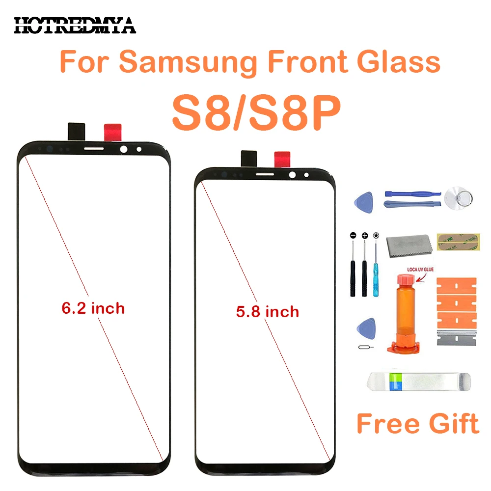 

Front Glass For Samsung Galaxy S8 G950 5.8"S8 Plus G955 6.2" LCD Touch Screen Outer Glass Lens Replacement With Set Tools