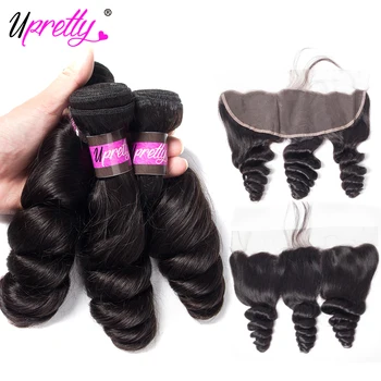 Upretty Hair Loose Wave Bundles With Frontal Brazilian Hair Lace Frontal Closure With Bundles Human Hair 3 Bundles With Frontal
Upretty Hair Loose Wave Bundles With Frontal Brazilian Hair Lace Frontal Closure With Bundles Human Hair 3 Bundles With Frontal