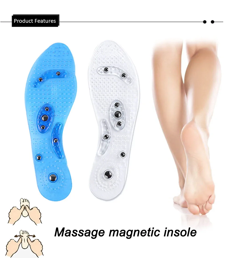 Foot Therapy Pain Relief Acupressure Insoles Washable and Cuttable Magnetic Therapy Massage Acupuncture Insoles Insoles for Women /& Men /¡/­ L,US 8-12