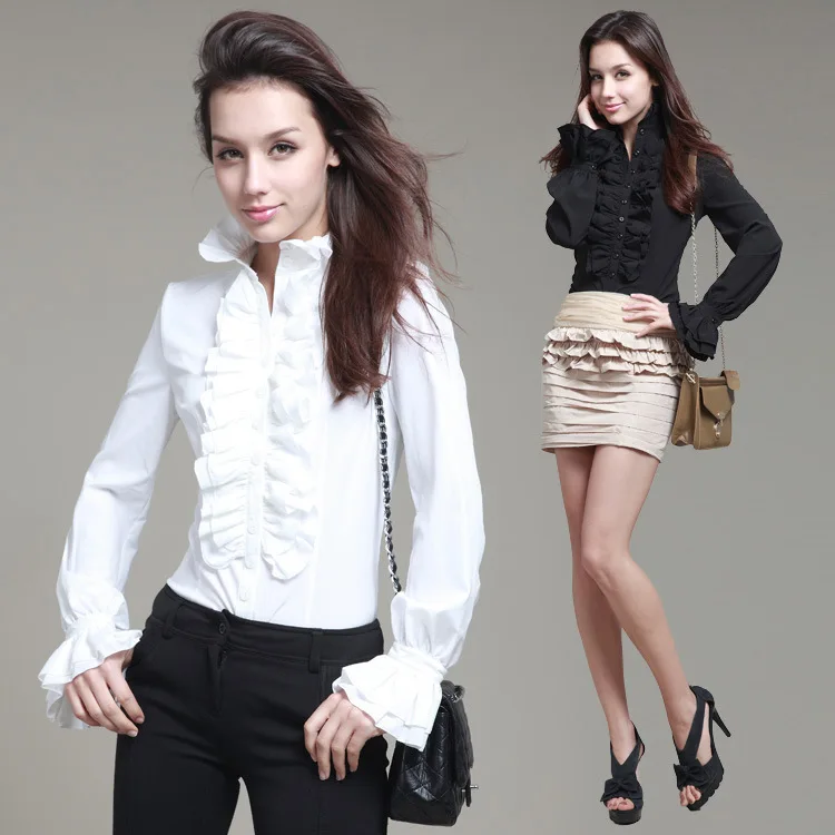 White Women's Shirt High Quality Autumn Slim Solid Color long-sleeve Female Young Girl Office lady's Blouses RWS175019
White Women's Shirt High Quality Autumn Slim Solid Color long-sleeve Female Young Girl Office lady's Blouses RWS175019