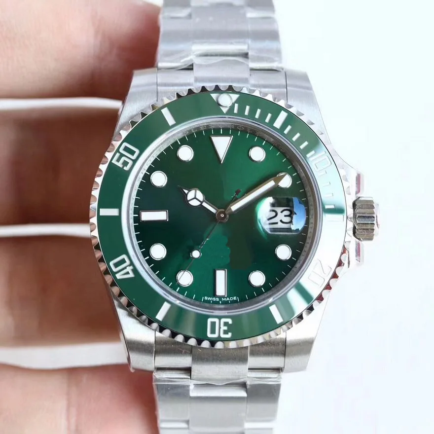 Casual Mens Watch 116610 Automatic Sapphire Stainless Solid Glidelock Black ceramics bezel Green face Mens Watches Wristwatch
Casual Mens Watch 116610 Automatic Sapphire Stainless Solid Glidelock Black ceramics bezel Green face Mens Watches Wristwatch