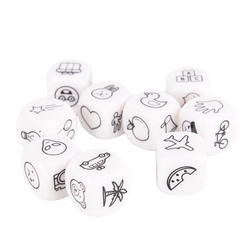 1Set Story Dice Game Look Picture Telling A Story With Metal Box For Family Fun Game
1Set Story Dice Game Look Picture Telling A Story With Metal Box For Family Fun Game