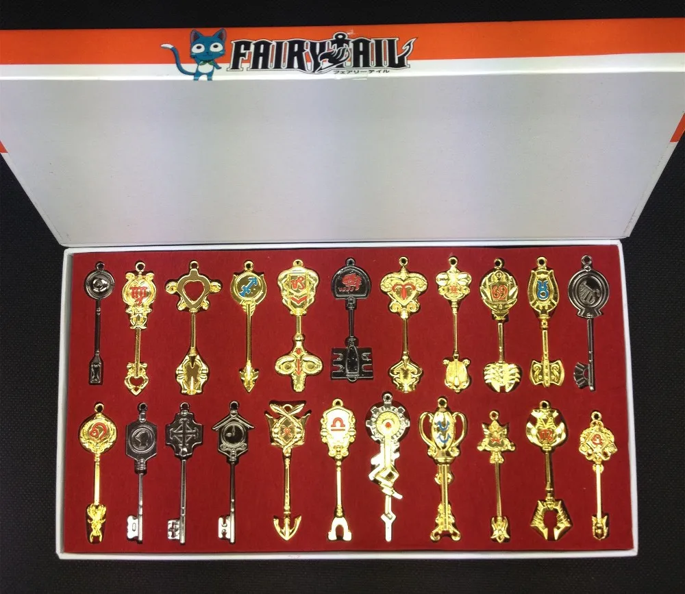 Fairy Tail Lucy 22pcs/set Key Keychain Heartfilia sign of the zodiac gold Key anime cosplay
Fairy Tail Lucy 22pcs/set Key Keychain Heartfilia sign of the zodiac gold Key anime cosplay