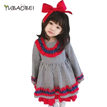 Fashion Quality Children's Dress Girl Striped Red Bow Princess Dress 2020 Autumn New Cotton Long-sleeved Christmas Party Costume
Fashion Quality Children's Dress Girl Striped Red Bow Princess Dress 2020 Autumn New Cotton Long-sleeved Christmas Party Costume