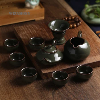 WIZAMONY 9 pcs tea set Iron Body Top Grade Chinese Longquan Celadon Handcrafted Chinese Porcelain Kungfu Tea Set High Quality
WIZAMONY 9 pcs tea set Iron Body Top Grade Chinese Longquan Celadon Handcrafted Chinese Porcelain Kungfu Tea Set High Quality