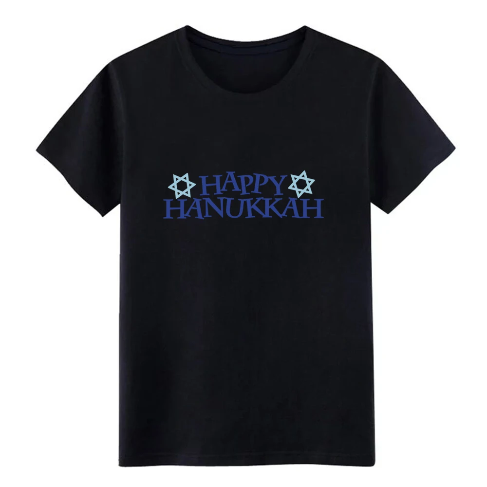 Men's Happy Hanukkah t shirt designer cotton round Neck Pattern Famous New Style Spring Autumn Standard |