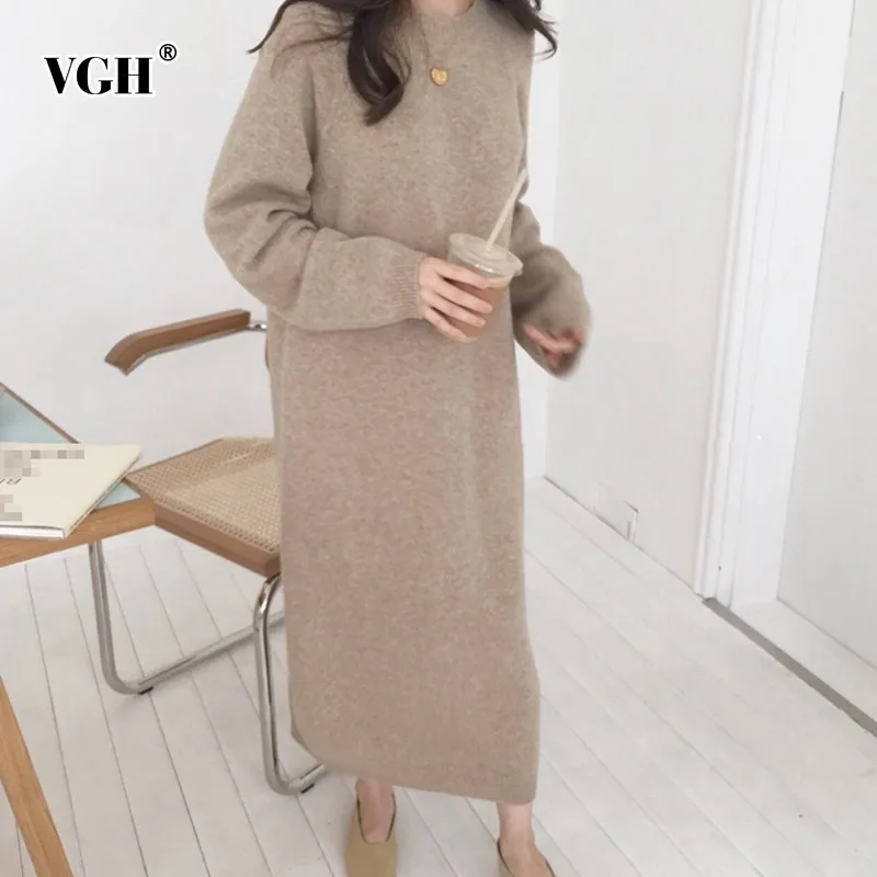 VGH 2018 Autumn Winter Dresses For Women O Neck Long Sleeve Loose Oversize Long Dress Korean Fashion Casual Clothing Tide
VGH 2018 Autumn Winter Dresses For Women O Neck Long Sleeve Loose Oversize Long Dress Korean Fashion Casual Clothing Tide