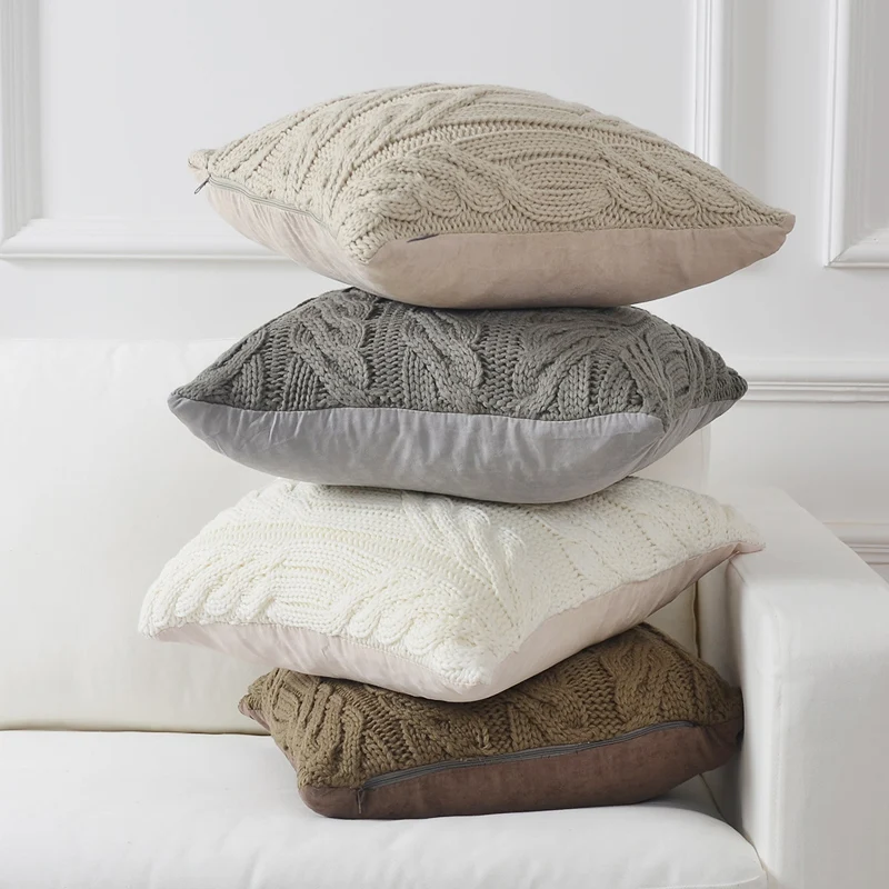 Nordic Style Thread Knitted Cushion Cover Chic Bed Pillow Cover Square Solid Color Double Sofa/Car Cushion Cover 45*45cm
Nordic Style Thread Knitted Cushion Cover Chic Bed Pillow Cover Square Solid Color Double Sofa/Car Cushion Cover 45*45cm
